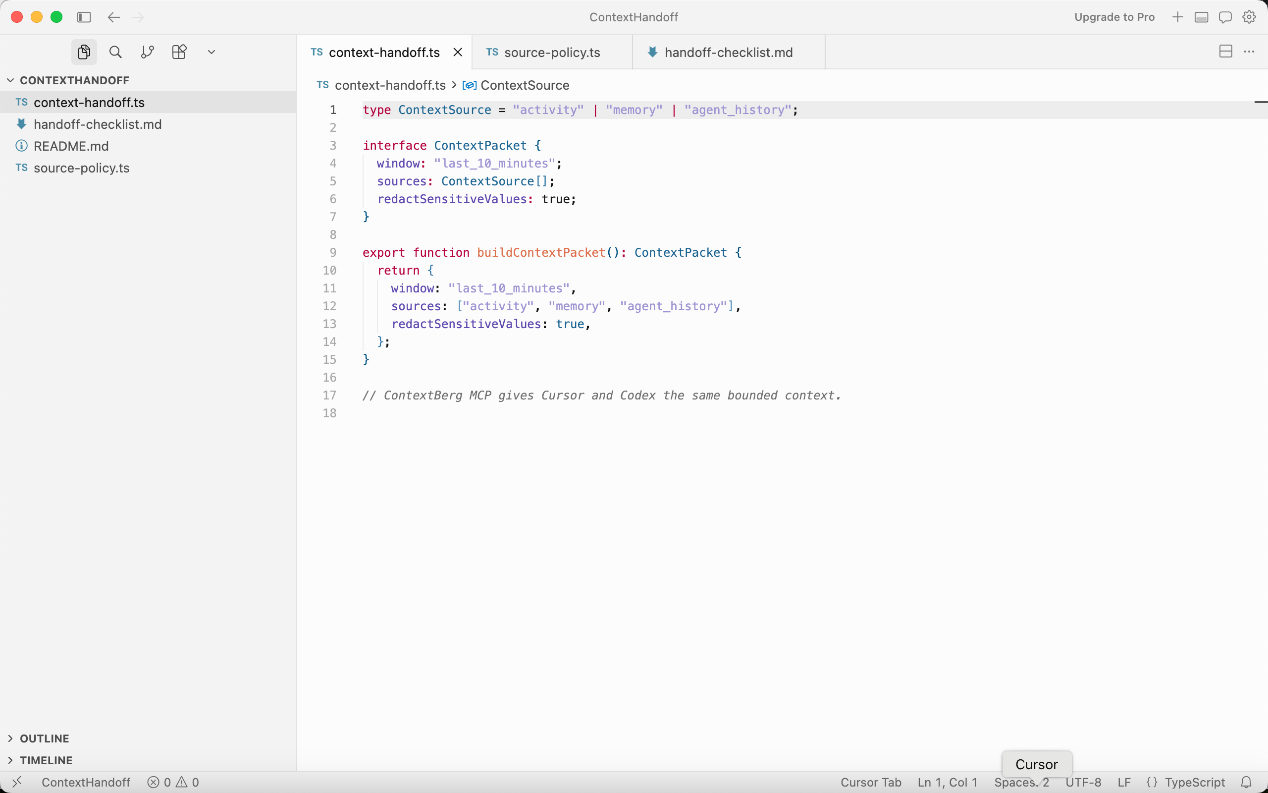 Cursor packet screenshot