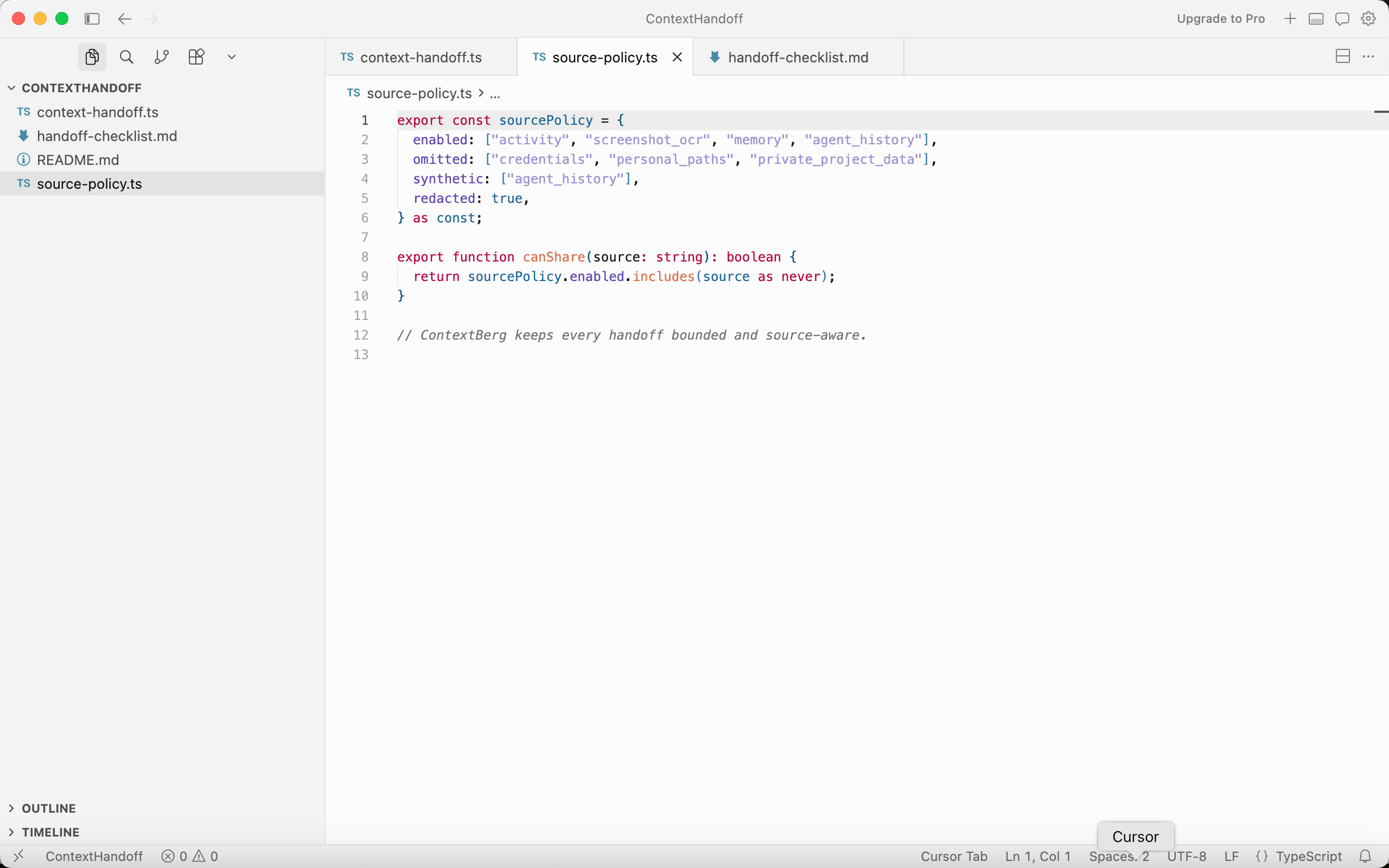 Source policy screenshot